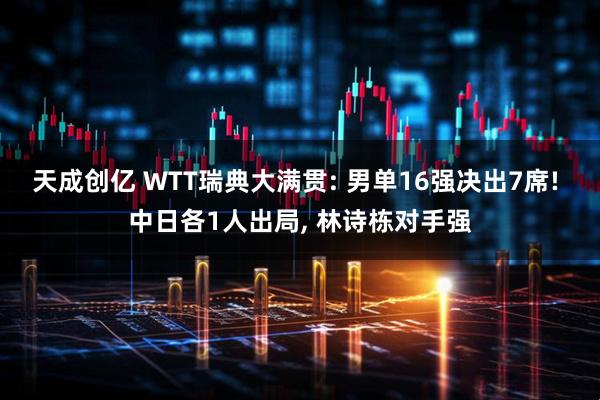 天成创亿 WTT瑞典大满贯: 男单16强决出7席! 中日各1人出局, 林诗栋对手强
